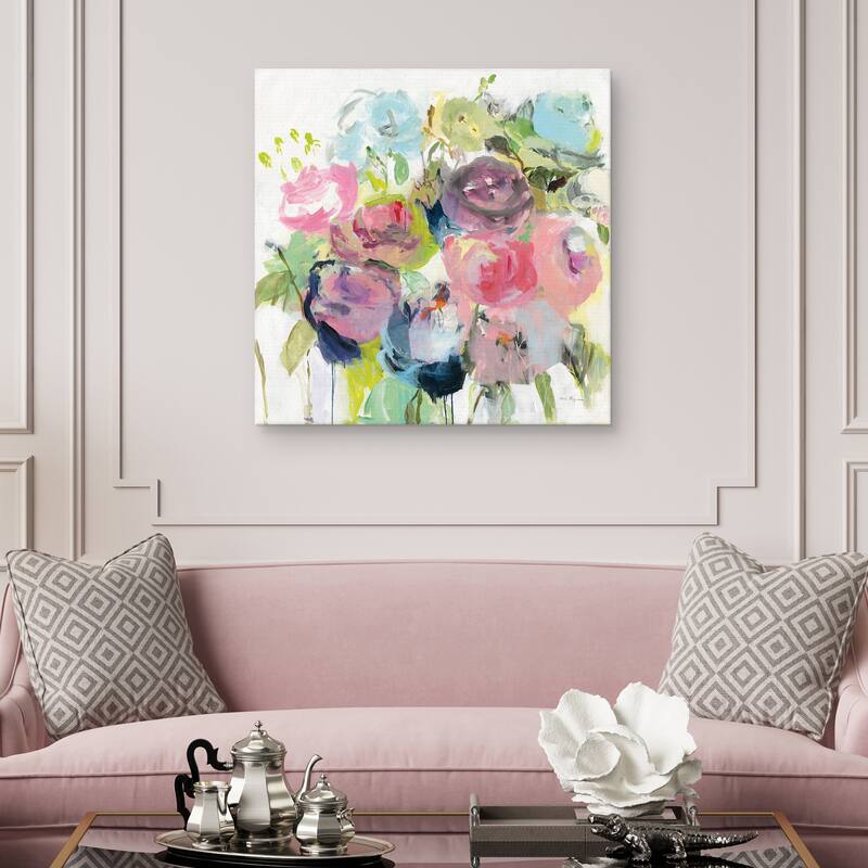 Bright Summer Peonies by Marilyn Hageman Canvas Art Print