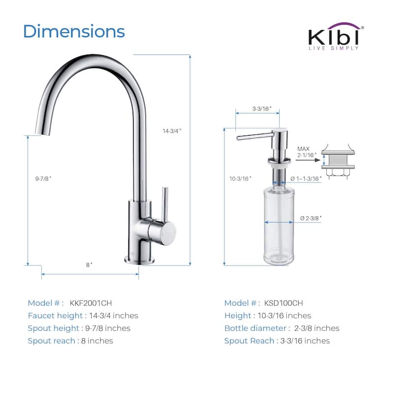 Lowa Single Handle Bar Sink Faucet with Soap Dispenser