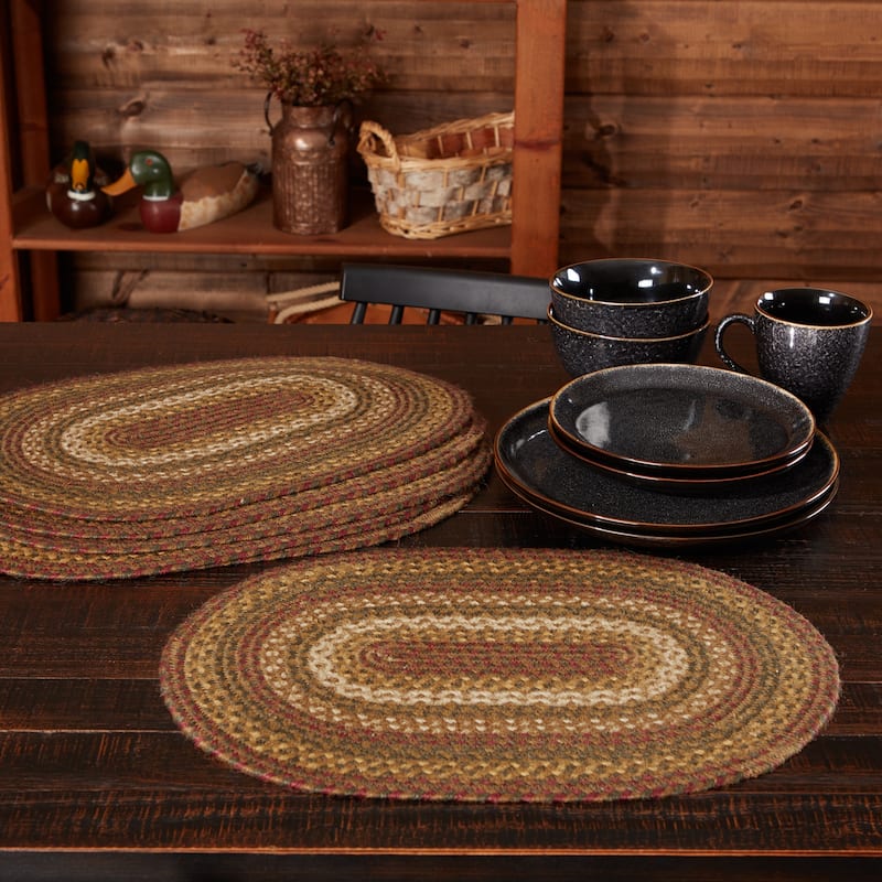 Set of 6 Tea Cabin Jute Placemats (12 x 18 in.) - Placemat 12x18