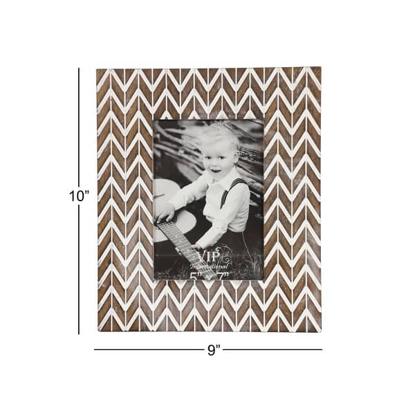 Brown Fir Modern Photo Frame Standard (Set of 2) - 9 x 1 x 11