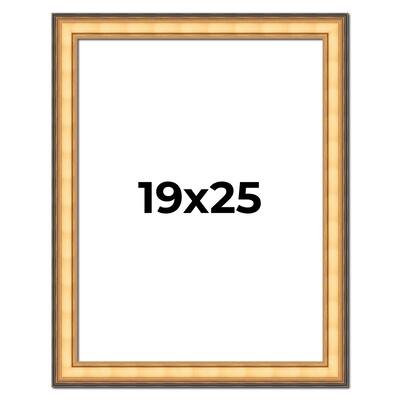 19x25 Frame Gold Plein Aire Solid Wood Picture Frame Width 2 Inches |
