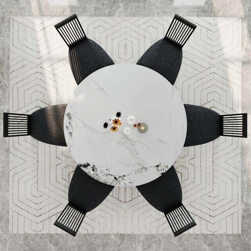 Modern Luxury Boucle Dining Chairs with High Back Design and Metal Legs