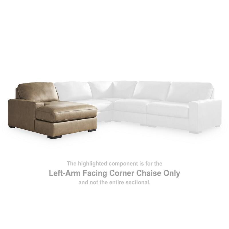 Signature Design by Ashley Veronella Light Brown 3-Piece Sectional with Chaise - 125" W x 68" D x 39" H