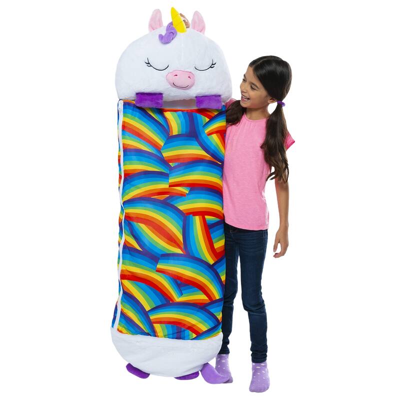 Happy Nappers: Pillow & Sleepy Sack: Medium - White Unicorn - 54 x 20", 3+