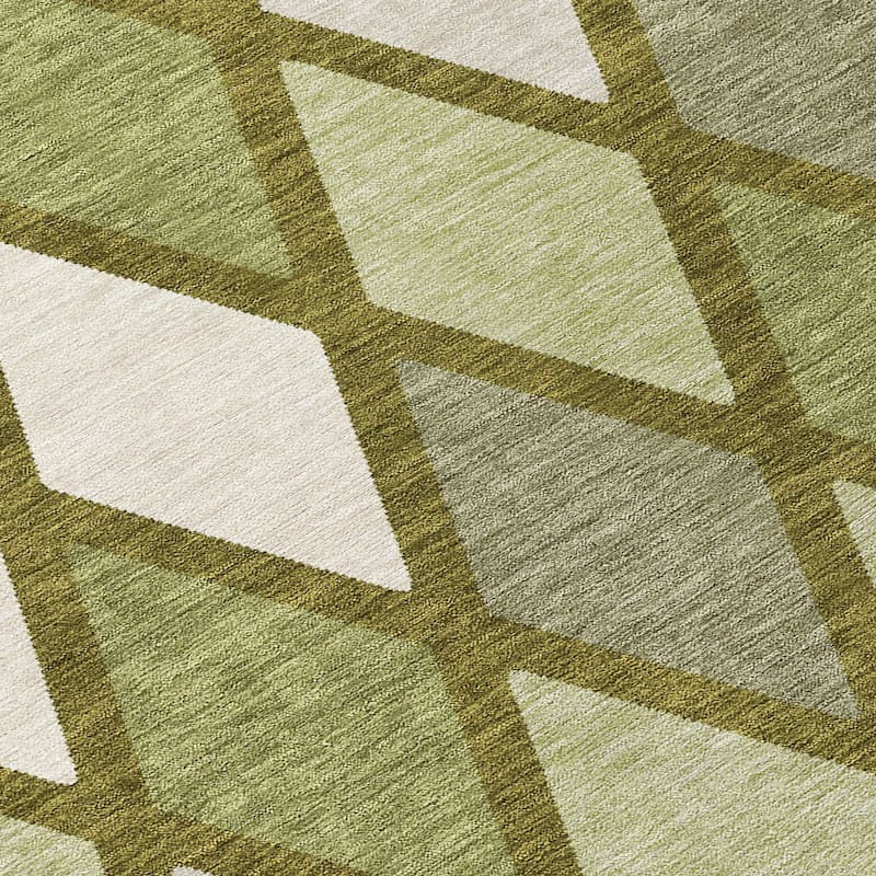 Machine Washable Indoor/ Outdoor Chantille Prism Diamond Rug