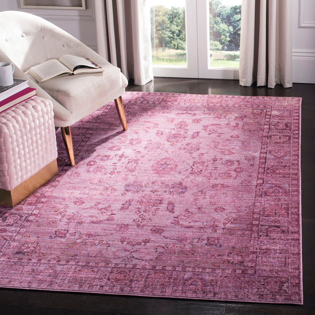 SAFAVIEH Valencia Suheyla Distressed Vintage Boho Oriental Polyester Rug