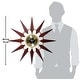 preview thumbnail 5 of 5, Orion Mid-Century Modern Large Sunburst Wall Clock 30 inch by Infinity Instruments - 30 x 1.5 x 30
