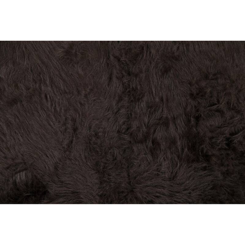 Contemporary Shaggy Oriental Area Rug Hand-tufted Foyer Carpet - 4'10" x 7'4"