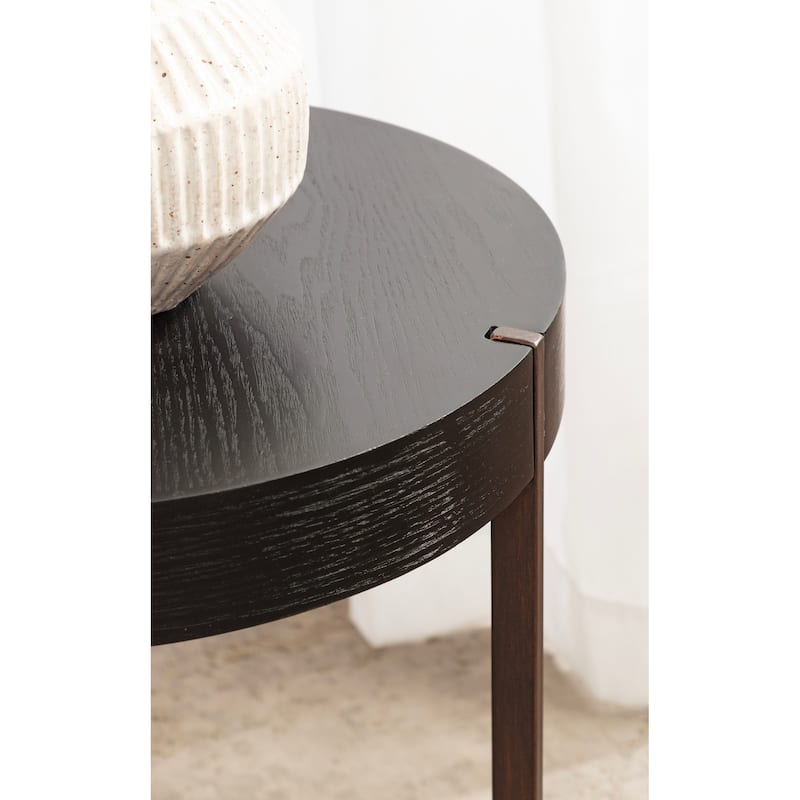 Kate and Laurel Rovin Side Table Wood and Metal - 16x16x18