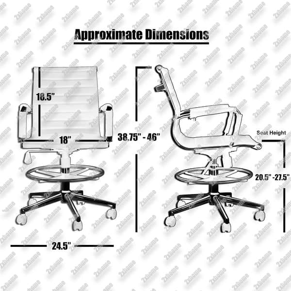 Drafting Chair, Standing Desk Chair with Adjustable Armrests, Height adjustable.