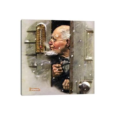 iCanvas "Man Reading Thermometer" by Norman Rockwell Canvas Print