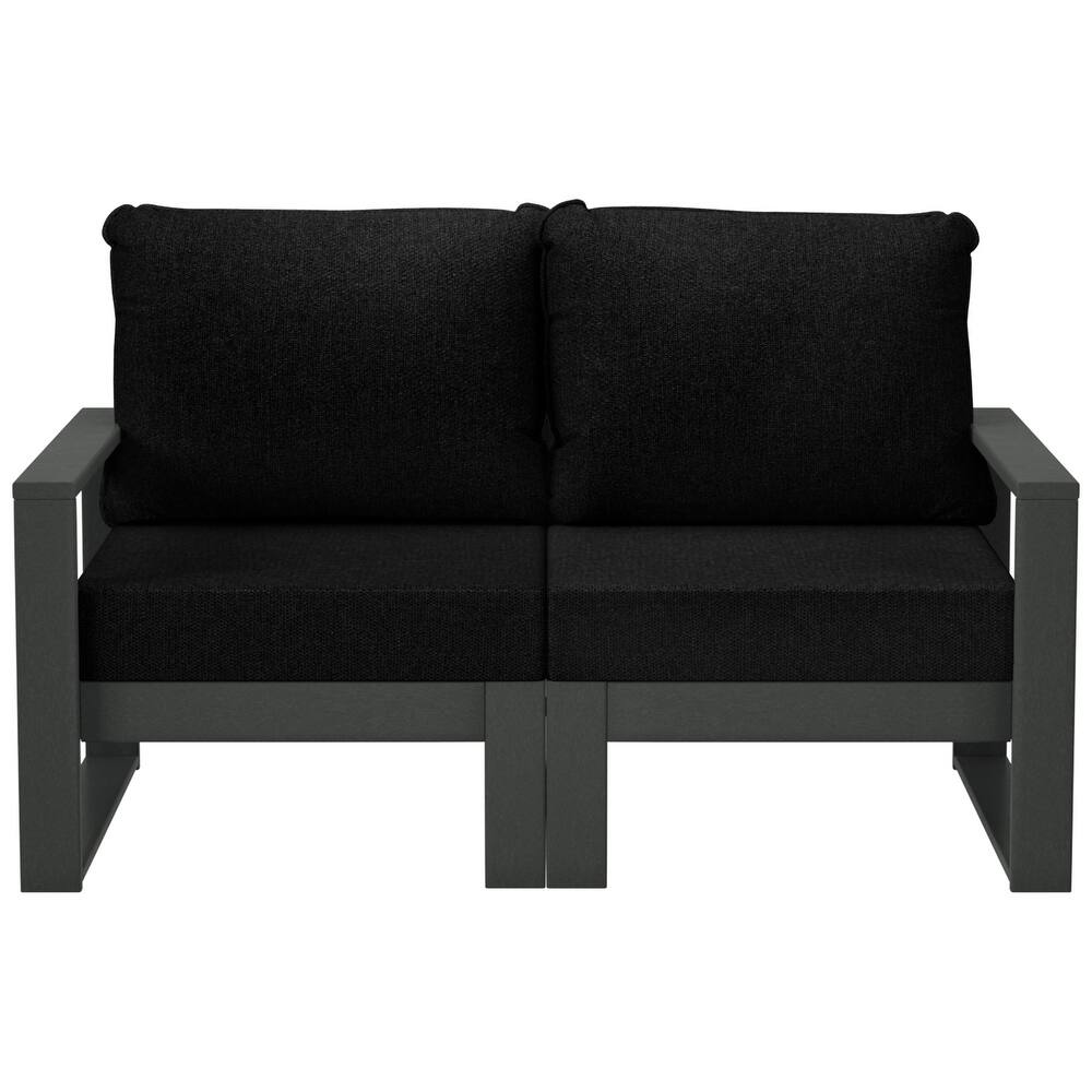 Endless Outdoor Patio Love Seat with Gray Frame