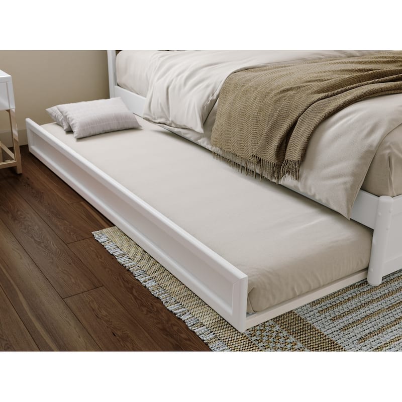 Mid-Century Modern Trundle - White - Twin XL