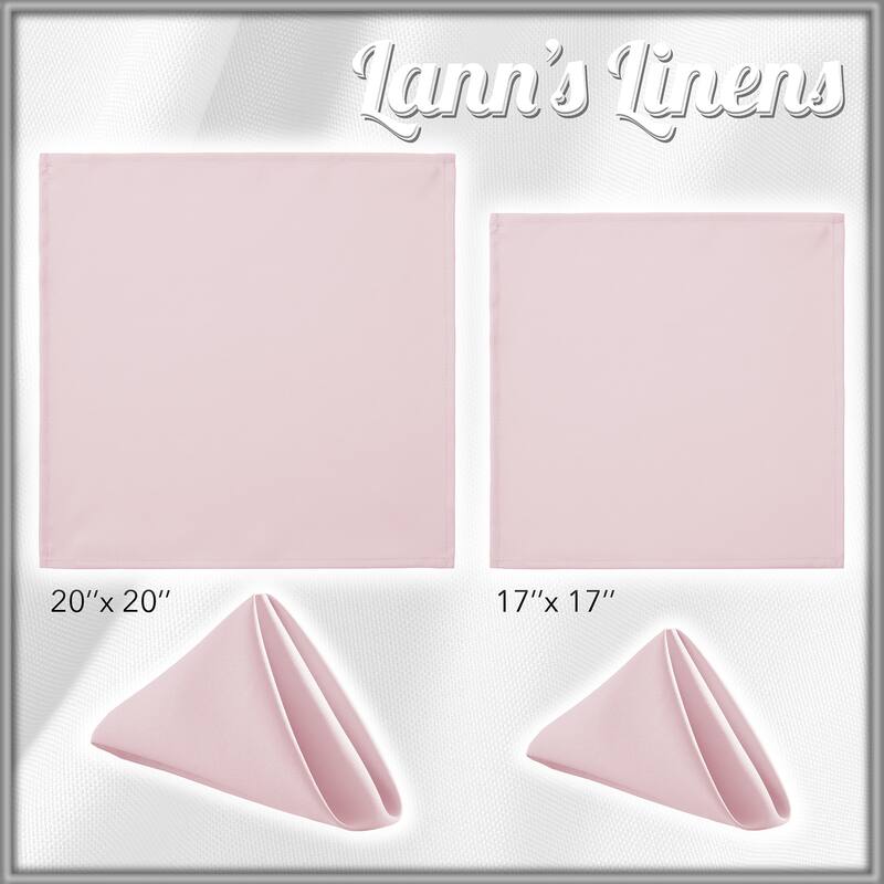 12 Pack 17 Inch Polyester Cloth Dinner Napkins for Party Restaurant