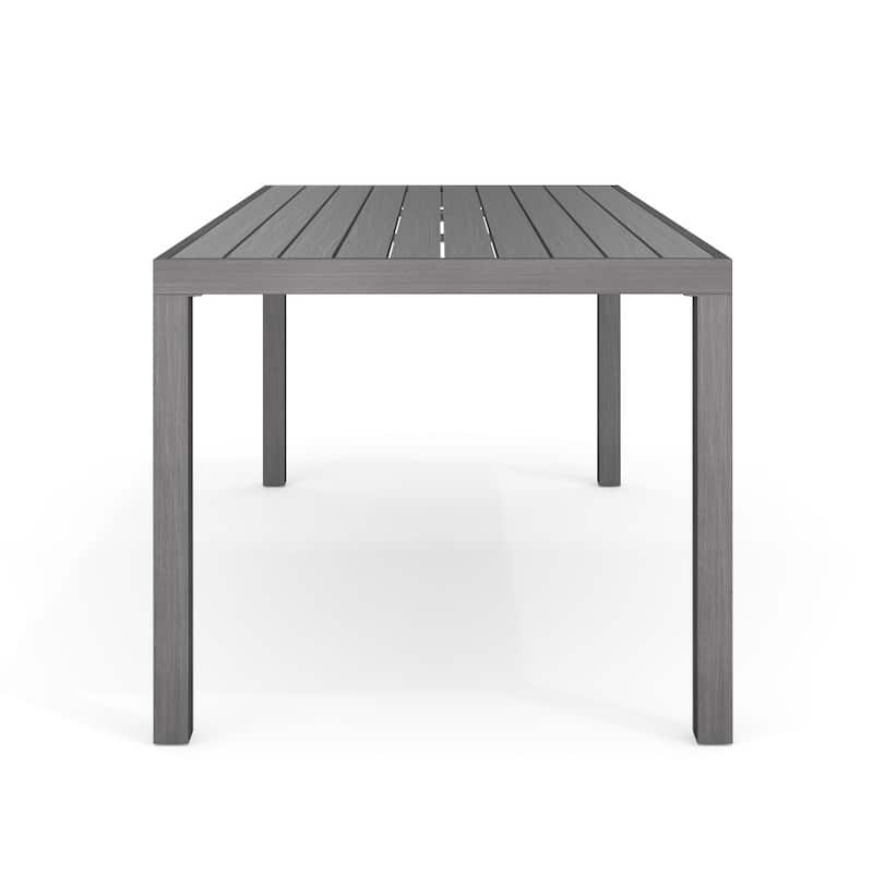 Martha Stewart 71" All-Weather Patio Dining Table with Umbrella Hole - 71"D x 35"W x 30"H