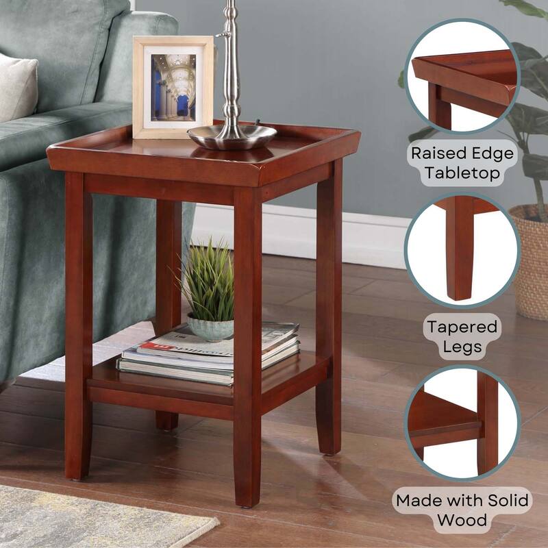 Convenience Concepts Ledgewood End Table with Shelf
