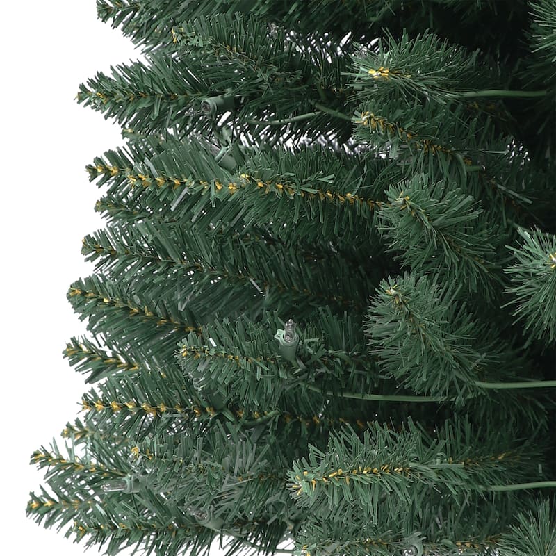 Puleo International 4 ft. Pre-Lit Santa Tree