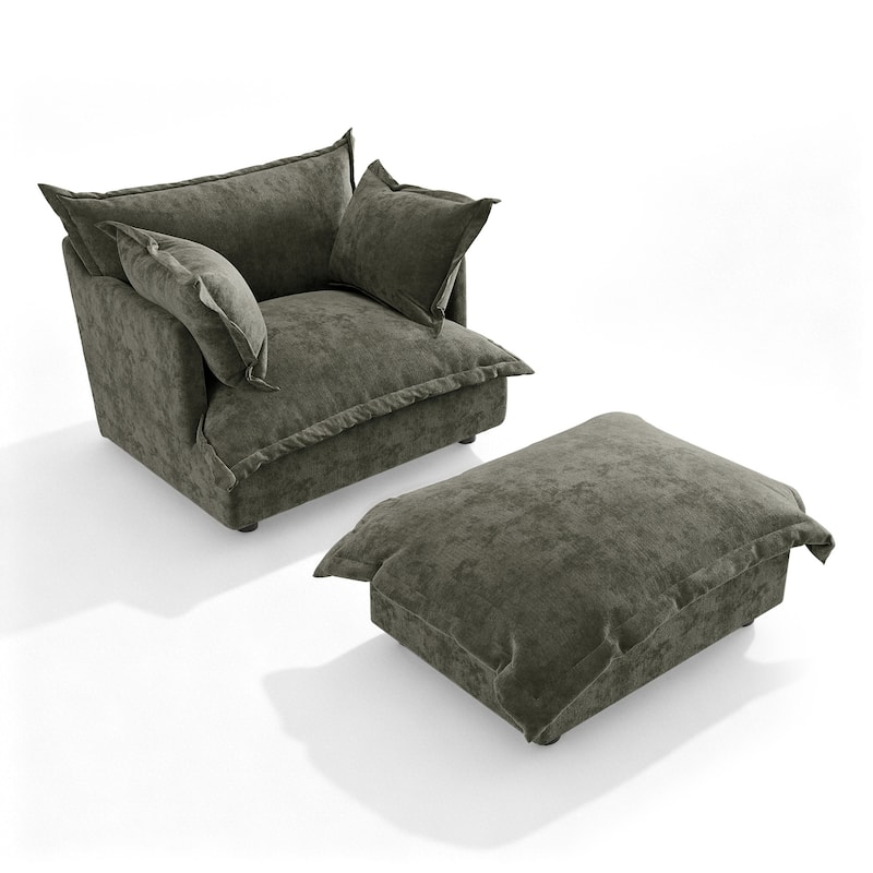 Double Layer Cushion Comfy Cloud Modular Sectional Sofa Set