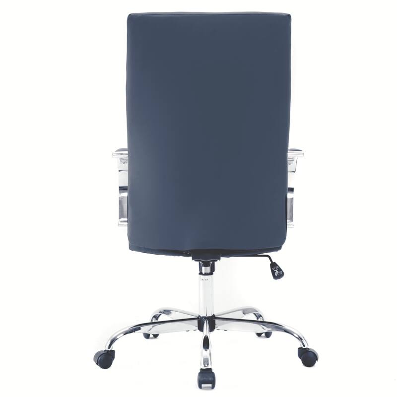 Sonora Ergonomic High Back Leather Office Chair with Lumbar Support, Adjustable Height, Tilt Lock, Chrome Frame & Swivel Casters
