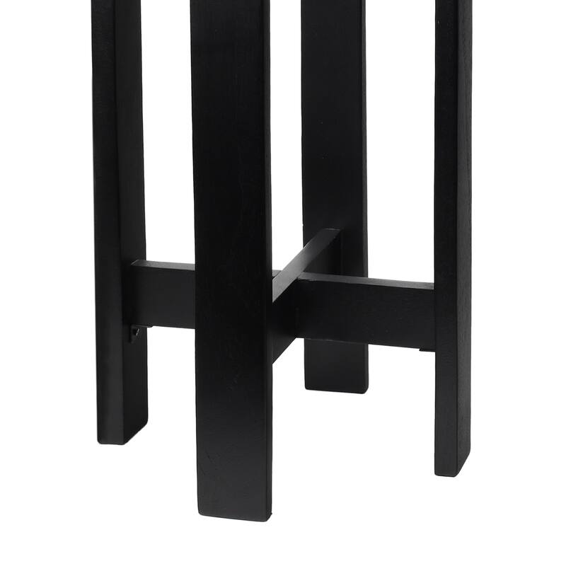 Elena 24″ Minimalist Structured Wood Drink & End Table, White Marble Round Top, By JONATHAN Y