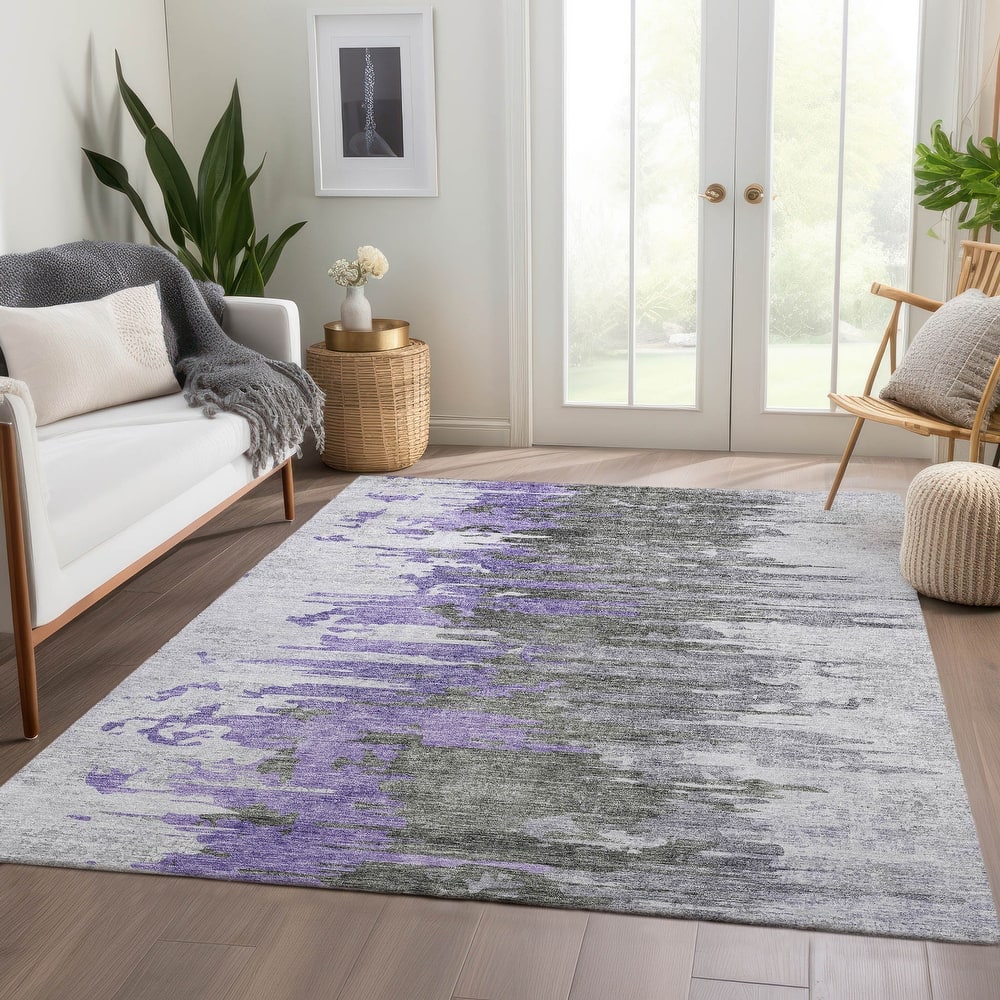 Machine Washable Indoor/ Outdoor Chantille Modern Ombre Rug