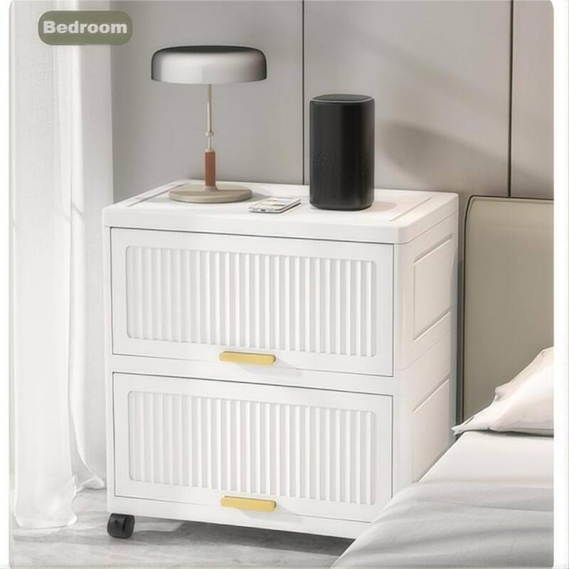 Kitchen Cabinet, Flip Open Storage Box With Wheels, Movable Storage Cabinet, Kitchen Shelf, Movable Storage Box-White