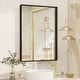 preview thumbnail 71 of 78, Extra Large Metal Frame Wall Mirror Black Tempered Glass for Bathroom 20x28