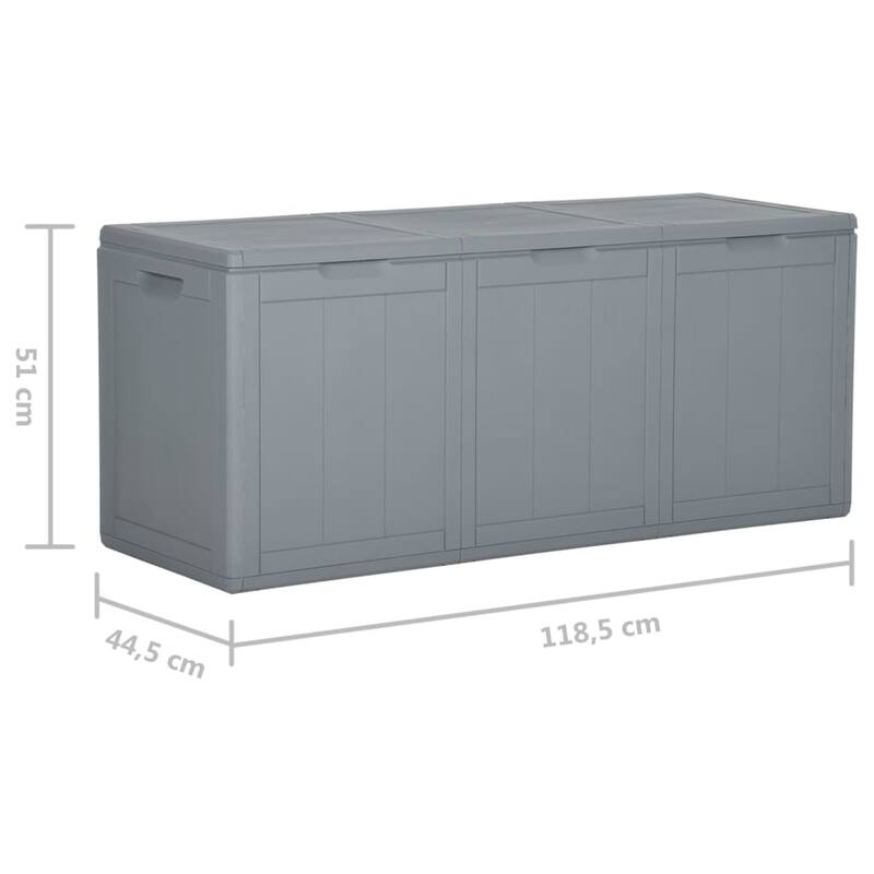 vidaXL Tool Box UV Resistant Outdoor Cushion Storage Box Tool Chest PP Rattan