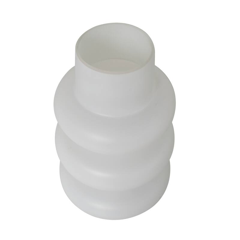 Black or White Glass Dimensional Bubble Vase (Set of 2)