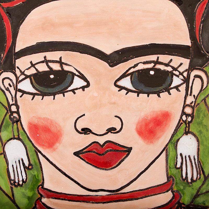 Handmade Fantastic Frida Ceramic Decorative Plate (Mexico)