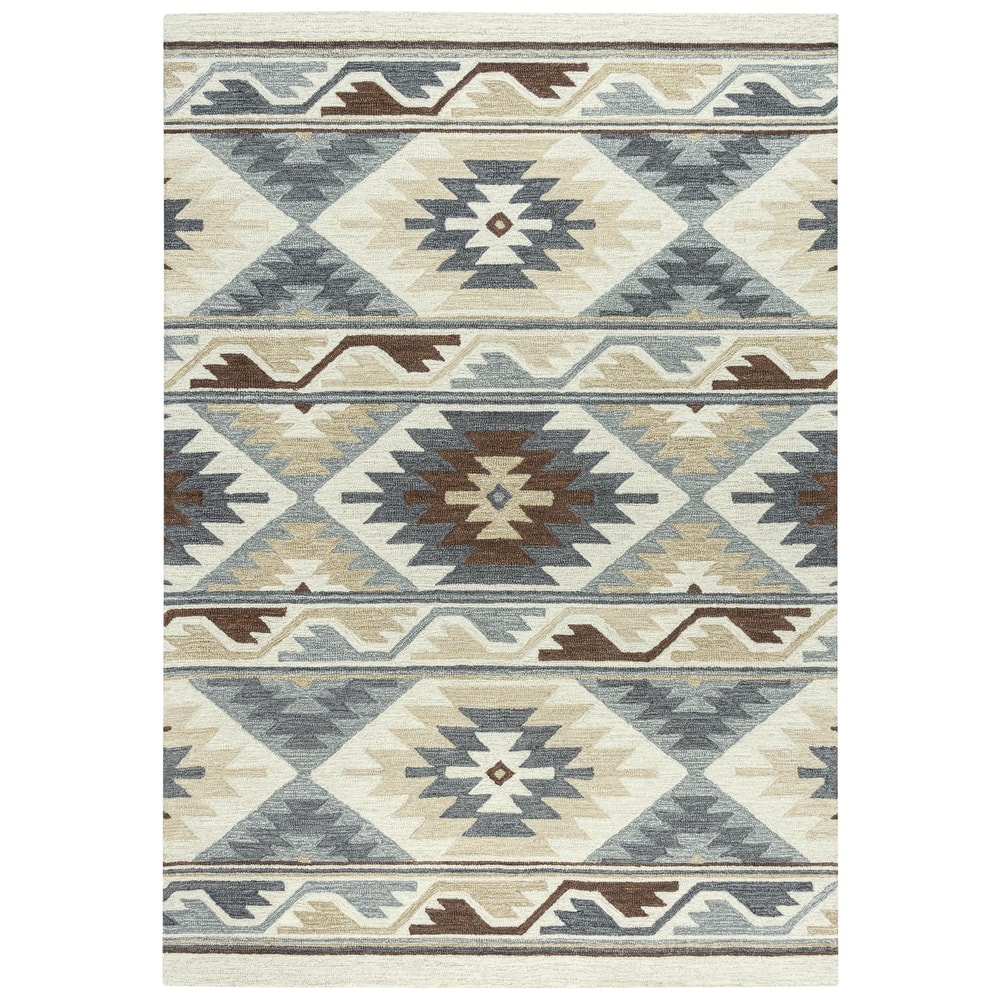 Alora Decor Sedona Southwest Geometric Hand-tufted Wool Rug