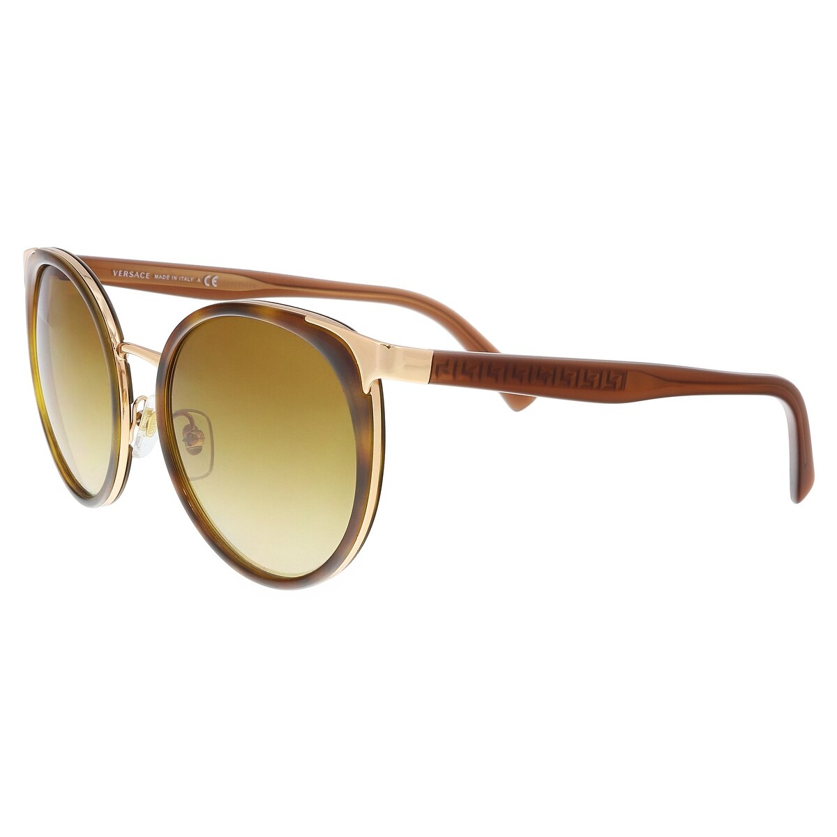 Shop Versace Ve2185 14122l Havana Cat Eye Sunglasses 54 20 140