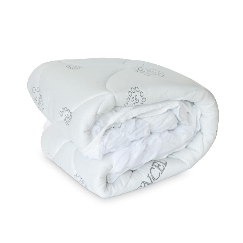 Soft Spa Luxe Plush Cool Touch Deep Pocket Mattress Pad - White