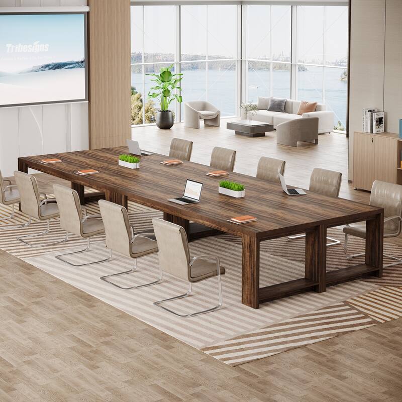 7 ft Modern Rectangle Conference Table for 6 to 8 People - 86.6" L x 27.6" W x 29.5" H