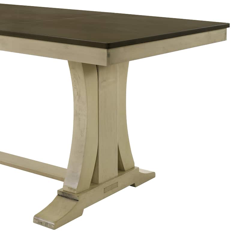 CraftPorch Elegant Farmhouse Wooden Dining Table