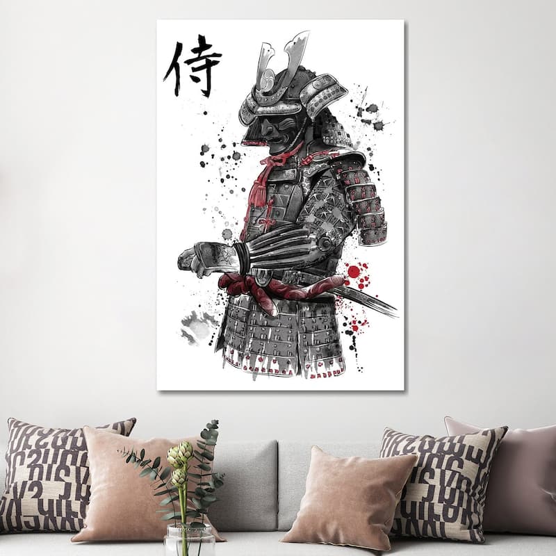 iCanvas "Samurai Sumi-E" by Antonio Camarena Canvas Print