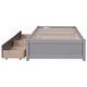 preview thumbnail 6 of 5, Twin Bed with 2 Drawers, Solid Wood, No Box Spring Needed ,Grey