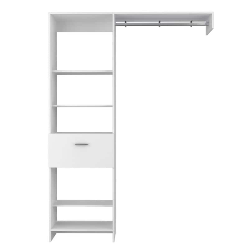 Closet System for Living Room ,Apartment, Bedroom, White - White