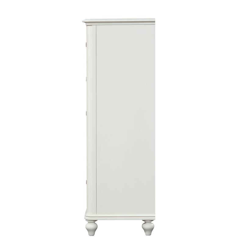 Furniture of America Skye 5-Piece Antique White Wood Panel Bedroom Set