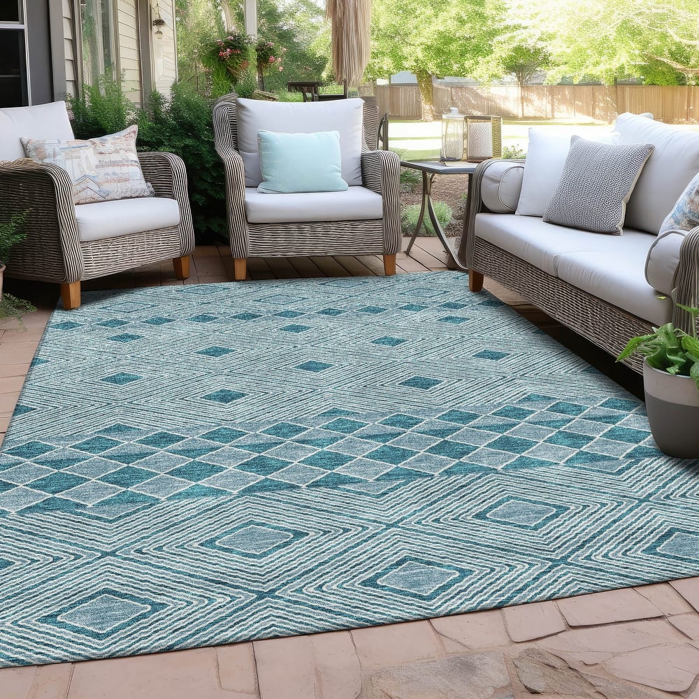 Machine Washable Indoor/ Outdoor Chantille Moroccan Boho Rug