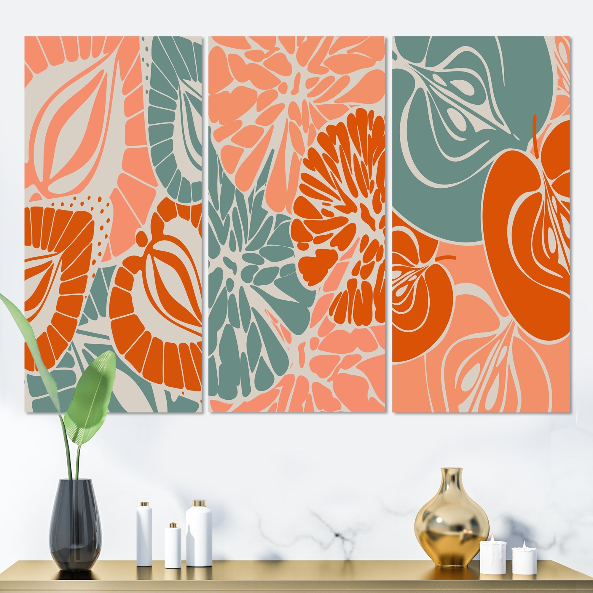 Design Art Retro Strawberry Orange Apple Traditional Artwork-image