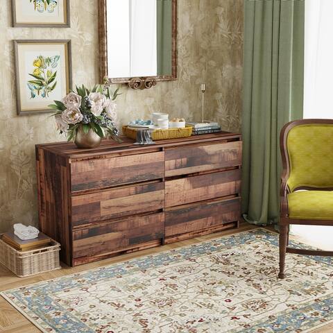 6 Drawer Dresser, Wood Storage Cabinet