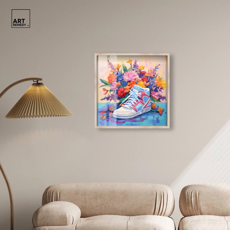 Colorful Sneaker Bouquet II Shadowbox by Art Remedy