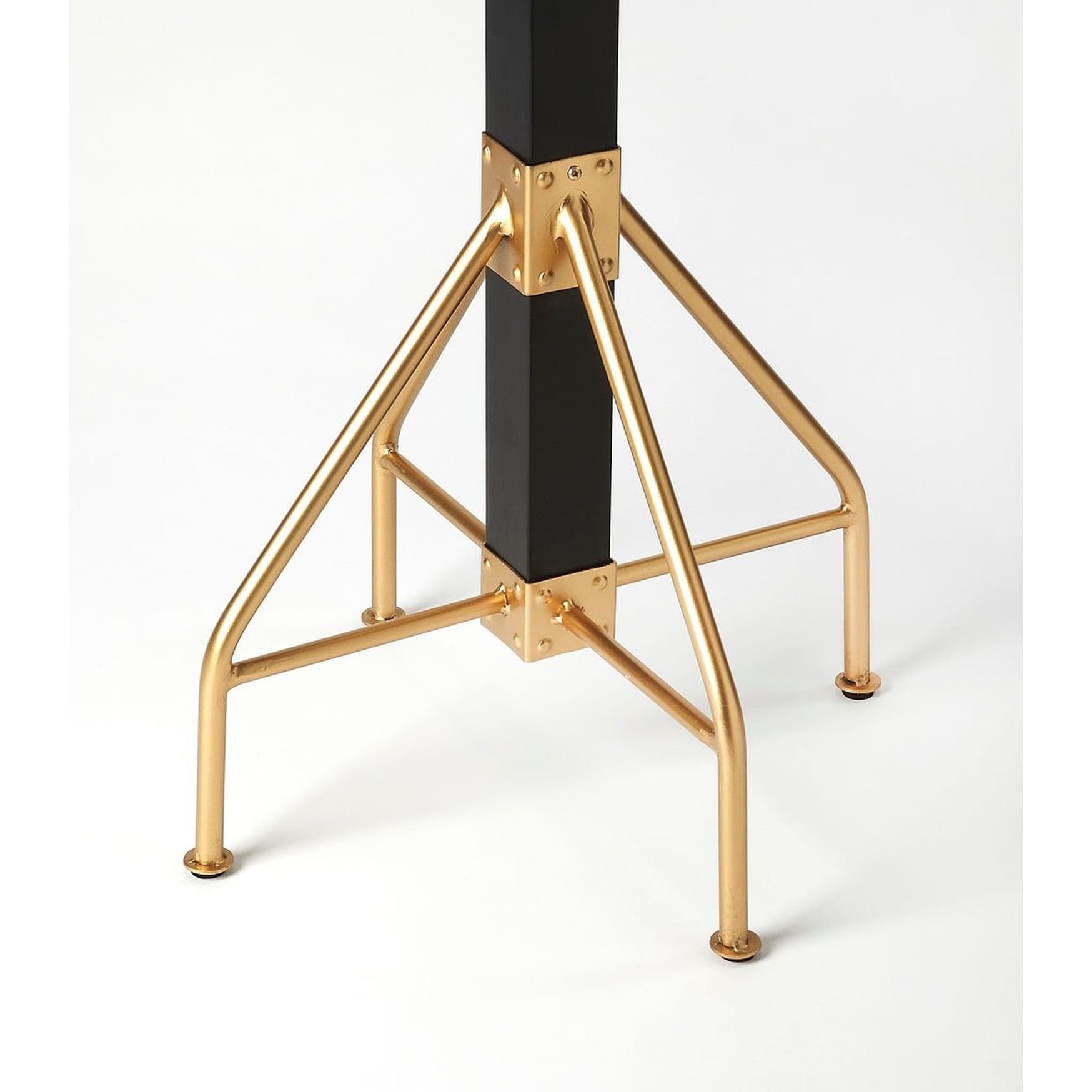 Offex Logan Square Black Gold Coat Rack w/ Extra Long Double