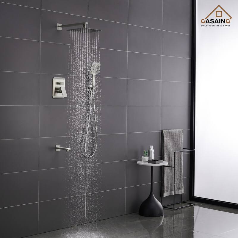 Wall-mounted rain shower faucet with pressure balanced valve
