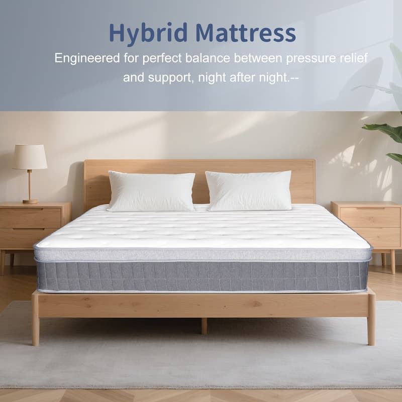 14" Full Size Hybrid Mattress,Memory Foam,Pocket Springs,Medium Firm