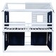 preview thumbnail 61 of 65, Kids Bunk Bed with Tent, Wood House Bed Frame