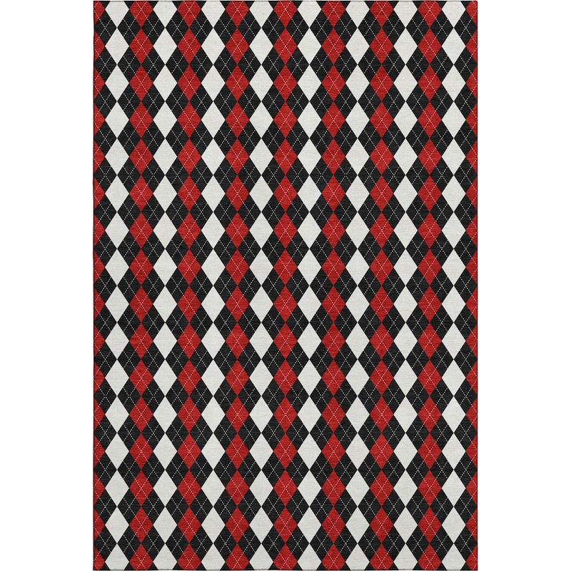 Premium Washable Super Soft Argyle Mayfield Rug