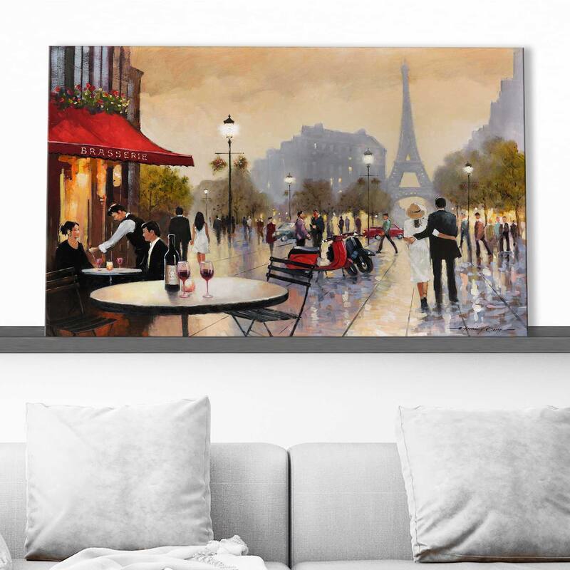 "Paris Stroll " by E. Anthony Orme Print on Canvas