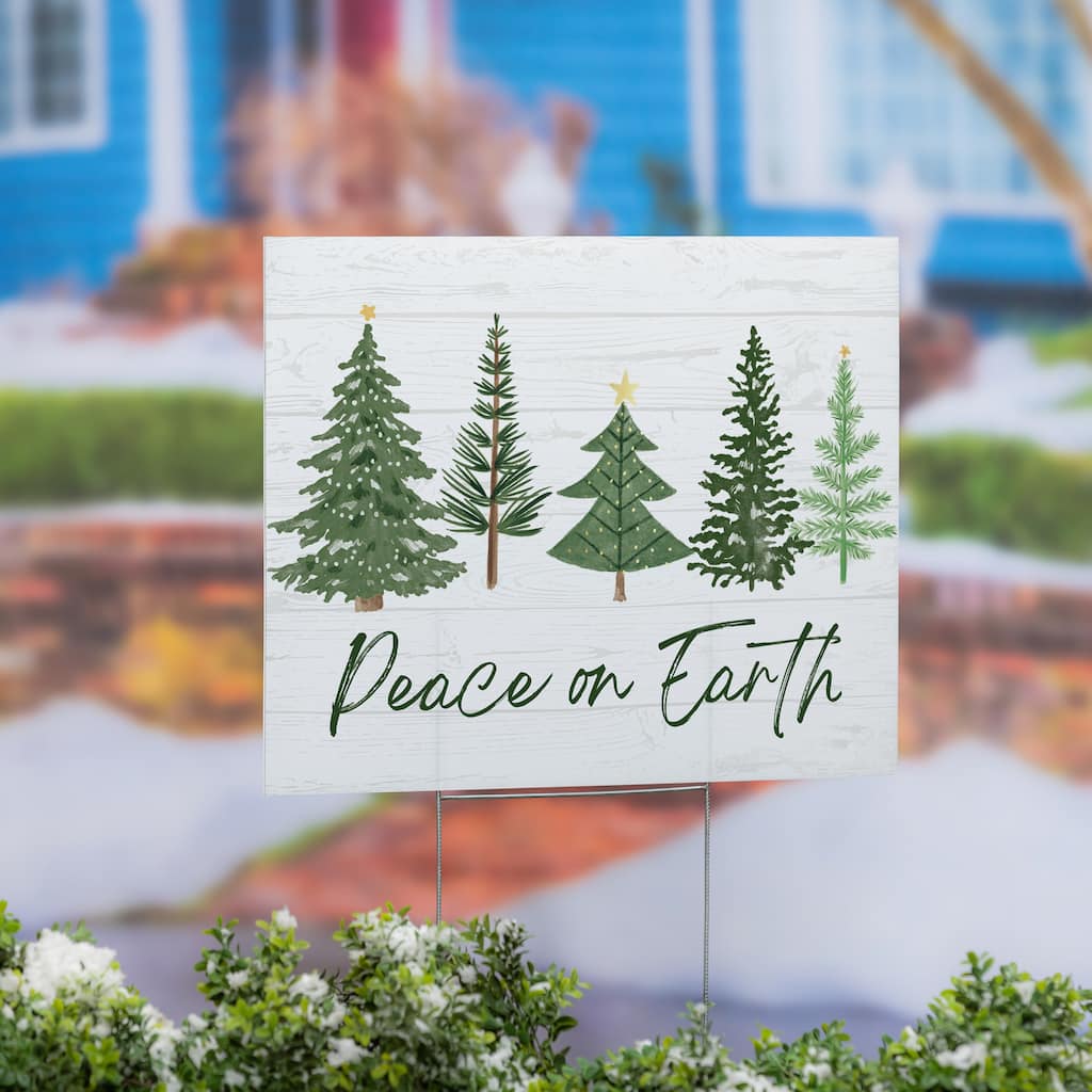 Shades of Green Yard Sign - 24" x 18" - Multicolor